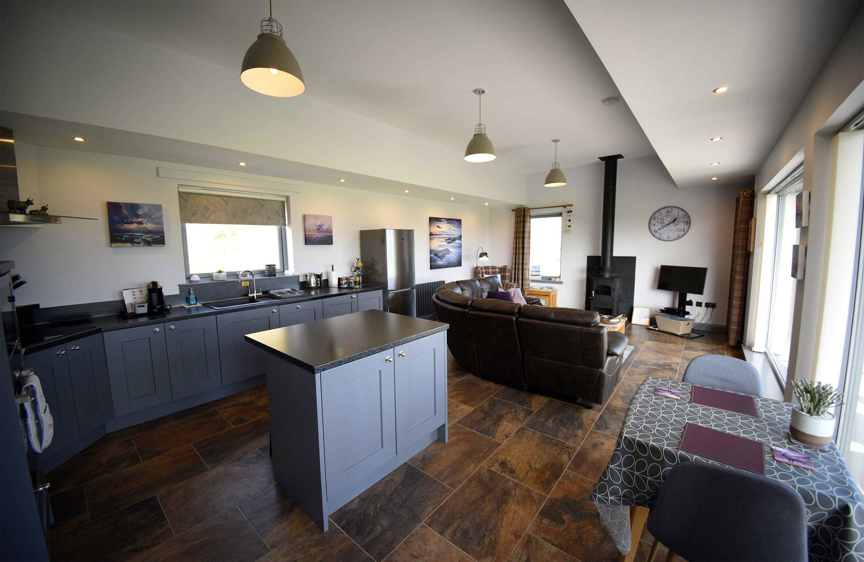 Brogaig Cottages offer open plan design with sea views of Staffin bay