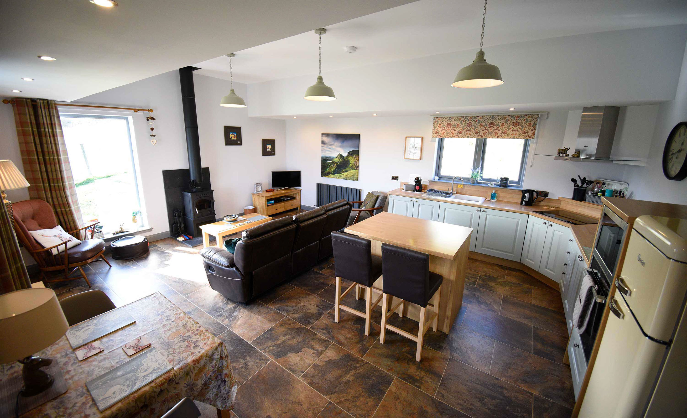 Brogaig Cottages offer open plan design and modern facilities at our self catering accommodation