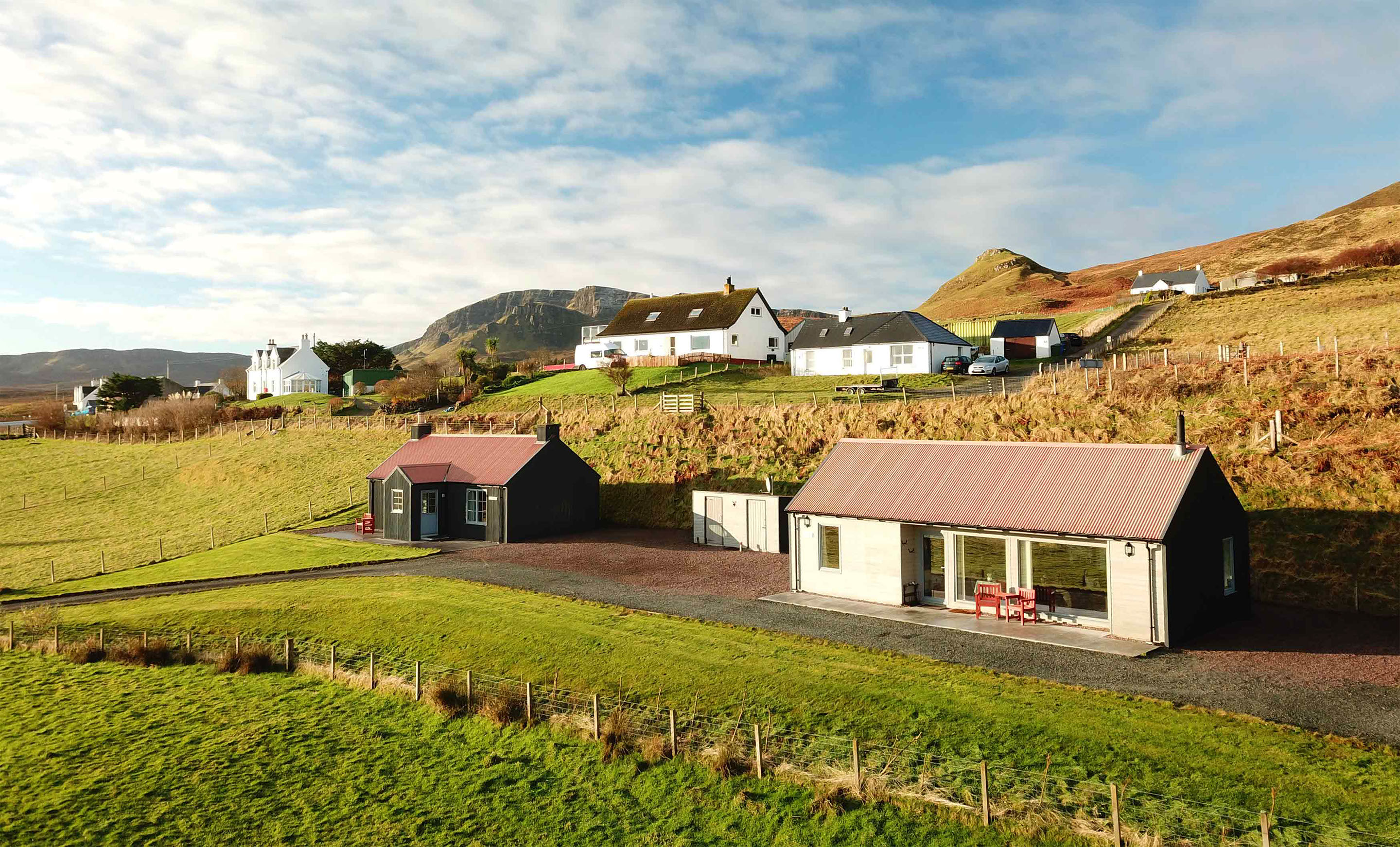 Enjoy mountain views when you stay at our self catering cottages in Staffin on the Isle of Skye