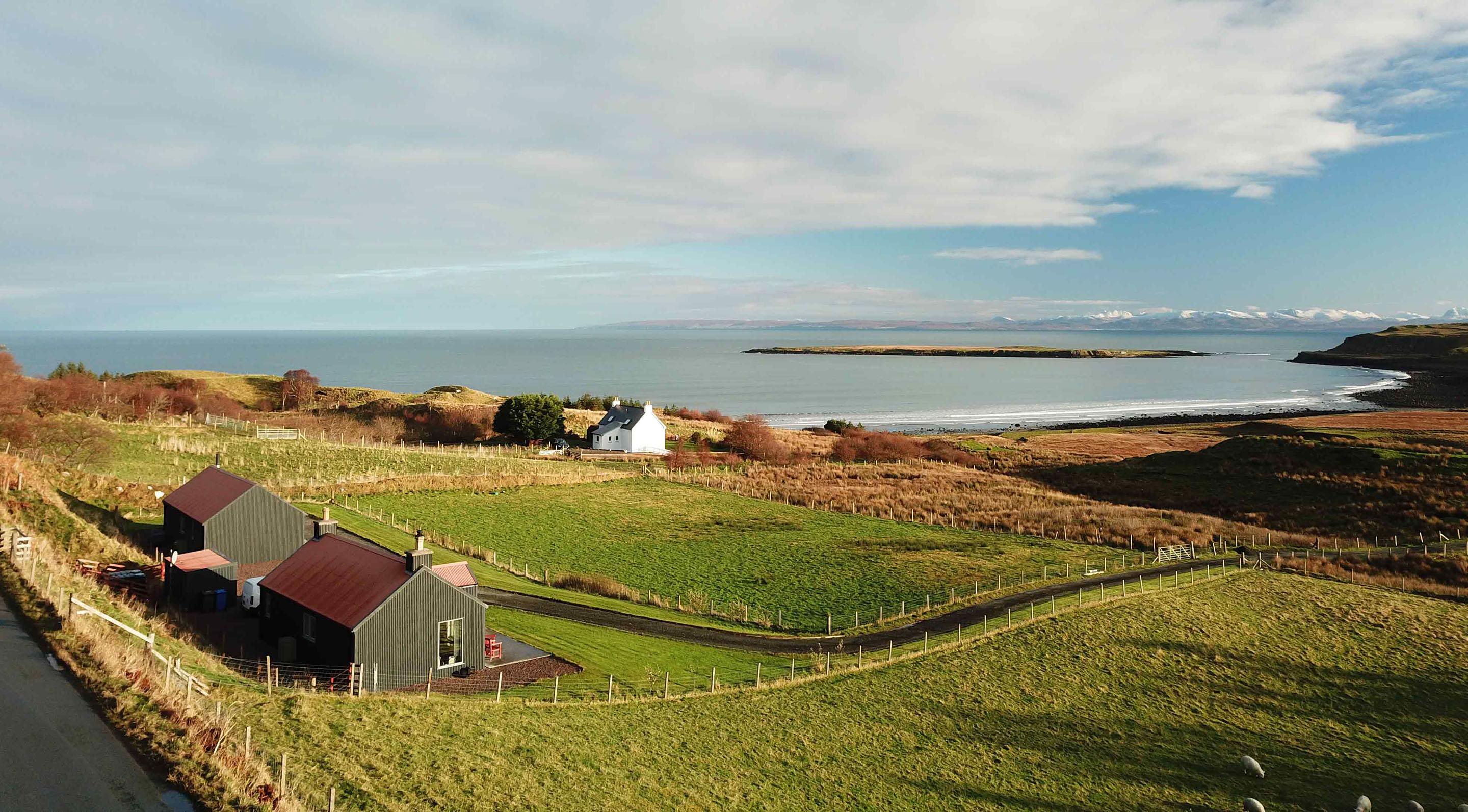 Self catering accommodation in Staffin with sea views of the Isle of Skye