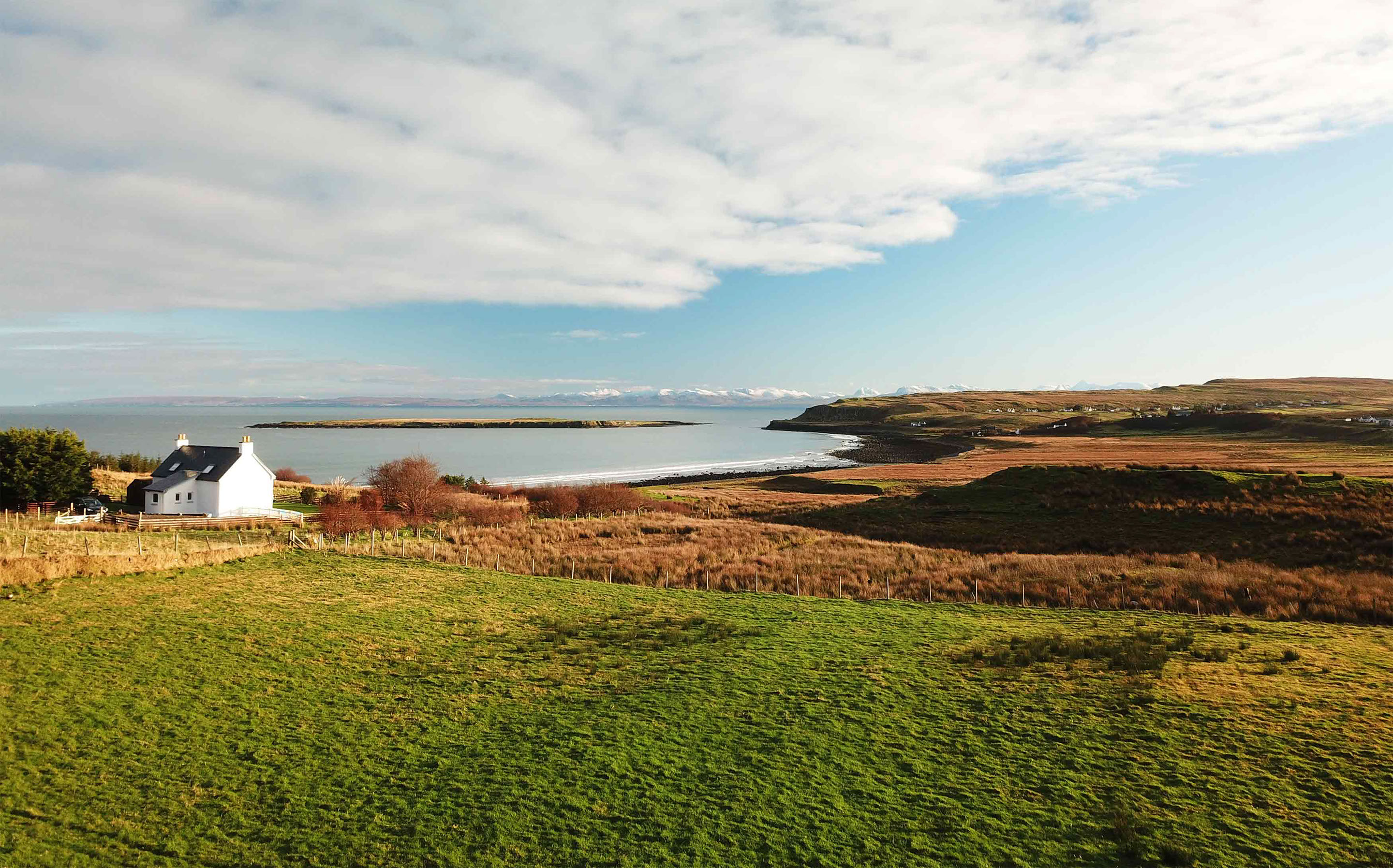 Enjoy stunning sea views of the Isle of Skye when you stay at Brogaig Cottages