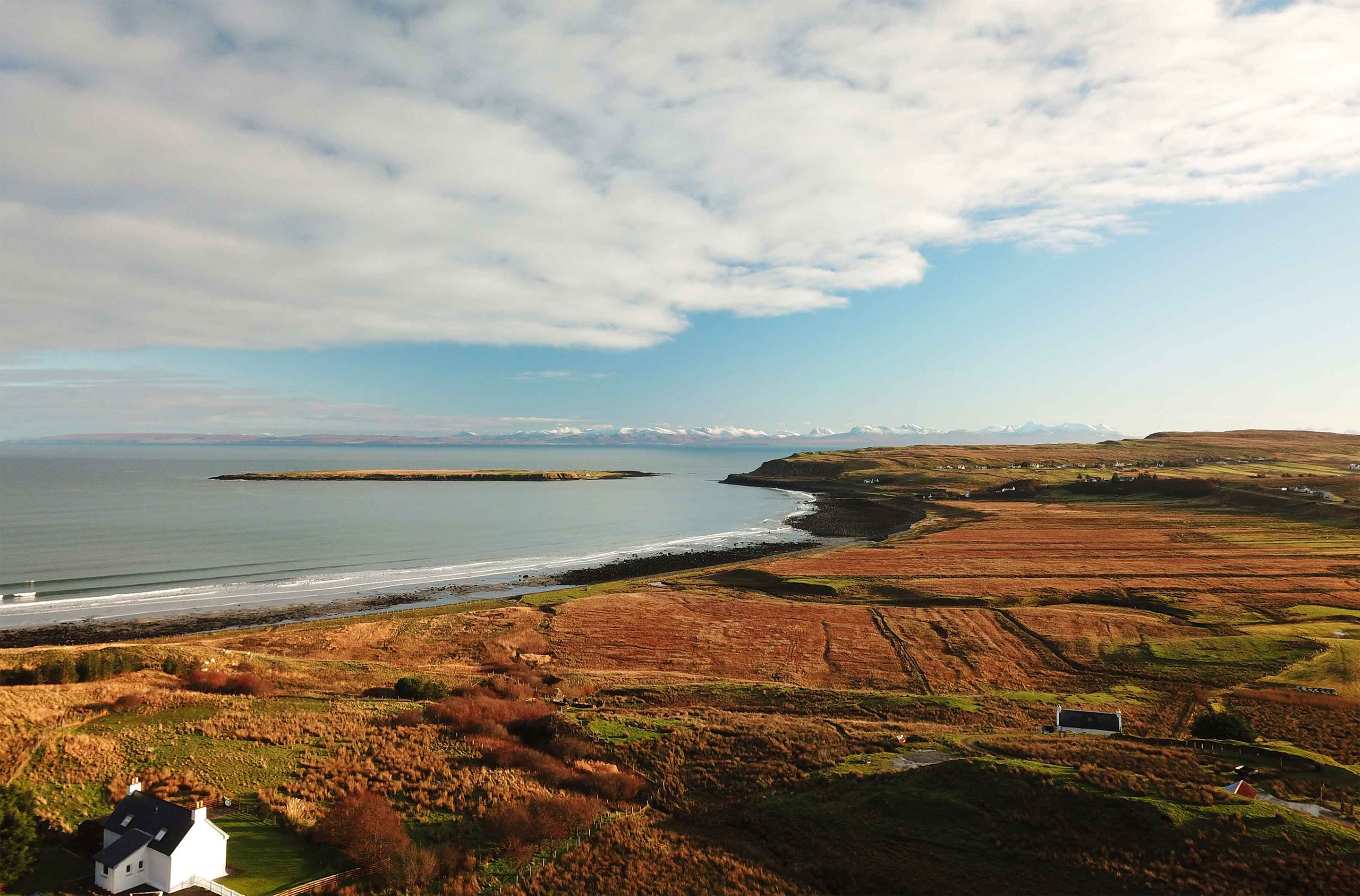 Enjoy amazing sea views at Brogaig Cottages self catering accommodation in Staffin
