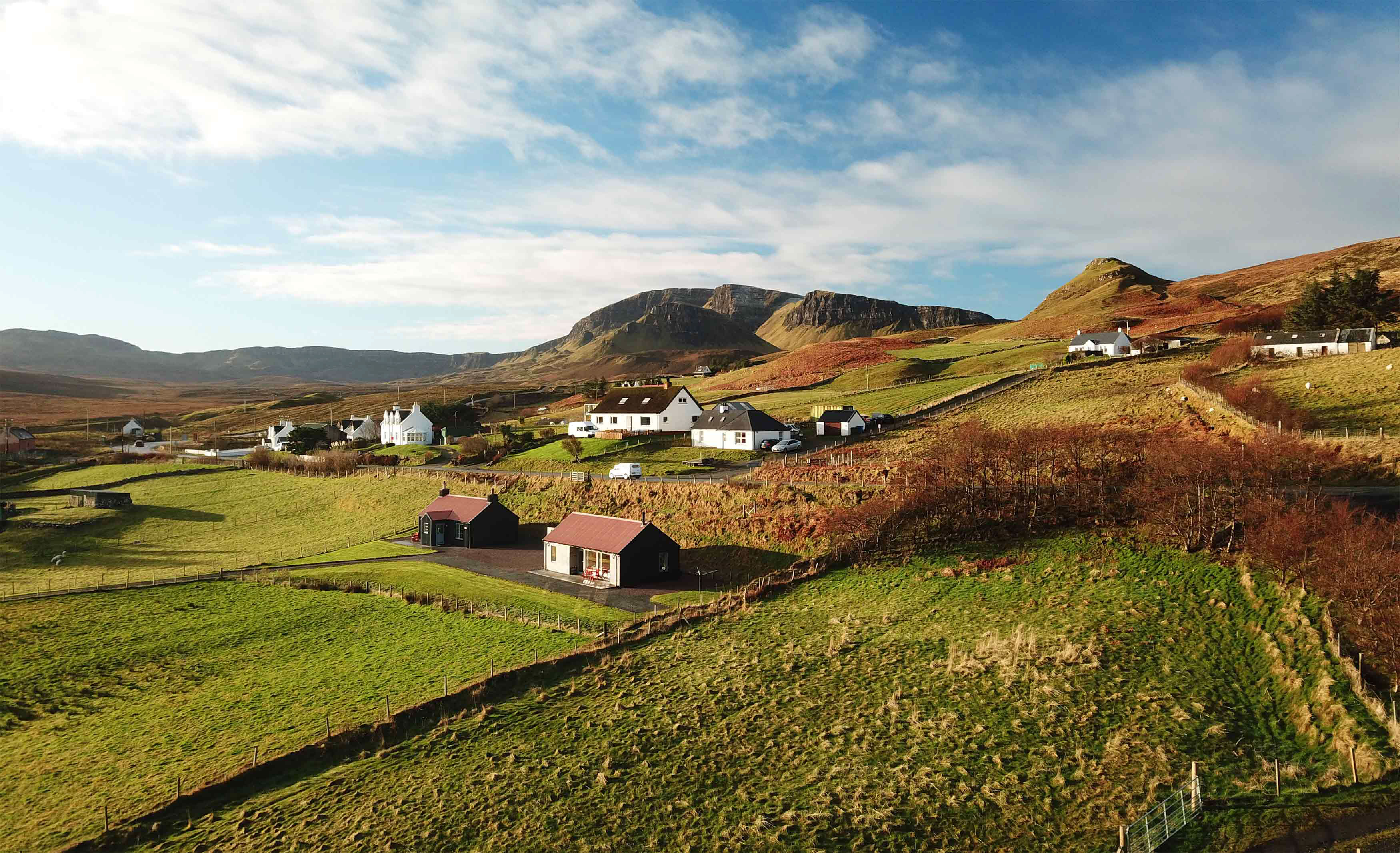 Enjoy stunning mountain views at our self catering cottages in Staffin on the Isle of Skye