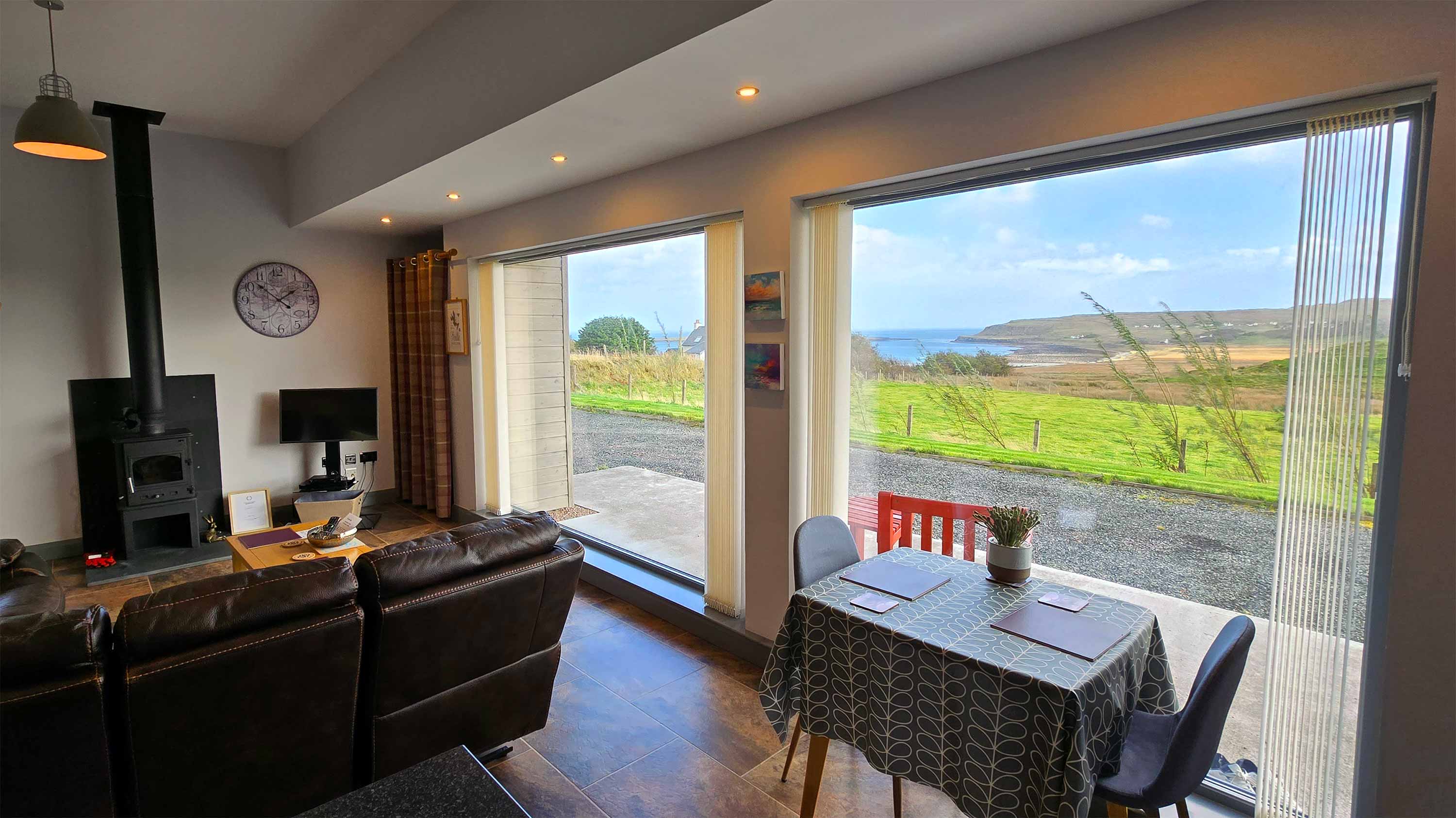 Enjoy stunning sea views at Brogaig Cottages in Staffin