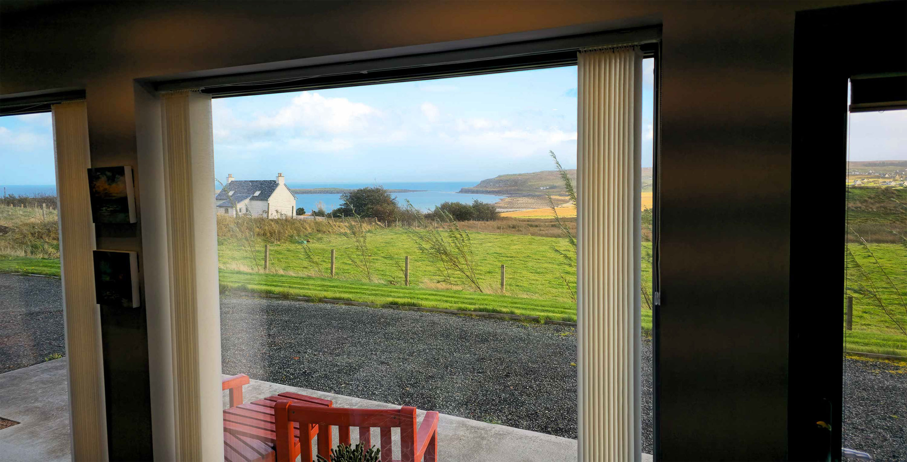 Wake up to sea views of the Isle of Ske when you stay at Brogaig Cottages in Staffin
